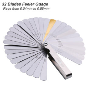 Metric Thickness Feeler Gauge 32 Blades Set Tappet With Brass Gap Measure Tool Range 0.04mm 0.88mm Valve Motorcycle Measurement