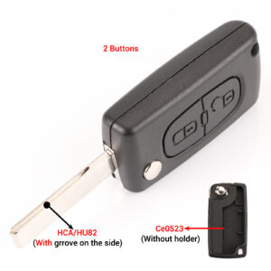 jingyuqin 2/3 Buttons for Peugeot 207 307 308 407 607 807 For Citroen C2 C3 C4 C5 C6 Auto Remote key Case Va2/Hu83 CE0523 CE0536