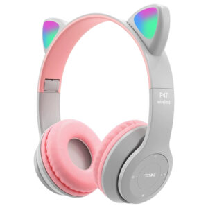 New Wireless Bluetooth Headphones Cat Ear Gaming Headset Glow Light Helmets Cute Sports Music Headsets For Girls Boys Gifts
