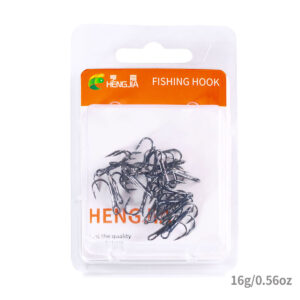 Hengjia 20pc High Carbon Steel Treble Fishing Hooks 2# 4# 6#8# 10# 12#14# Bent Triple Fishhooks Set Anchor Hooks For Sea Fishing