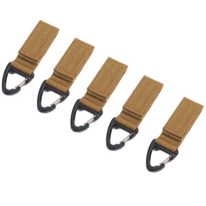 2/5/10pcs Nylon Webbing Carabiner Military Supplies Gloves Hook Outdoor Tactical Glove Climbing Rope Anti-lost Camping Hanging Buckle