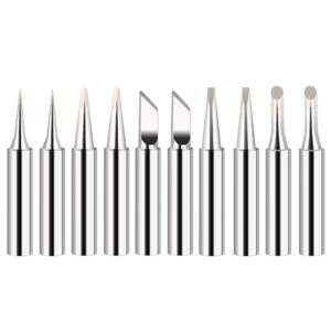 10pcs Lead-free Copper 2.4D B I 3C K Internal Heat Soldering Iron Tip Soldering Iron Head For 936 853D 8786D Rework Station Welding Tools