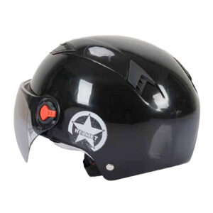 Men Motorcycle Helmet,Woman Electric Motor Car Scooter Bike Open Face Half Helmet,Anti-UV Safety Hat Bicycle Cap with Goggles
