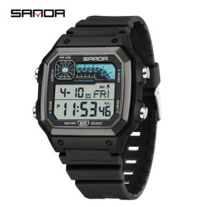 SANDA Outdoor Sport Electronic Watch Men Multifunction Watches Alarm Clock Chrono Waterproof LED Digital Double Time Watch