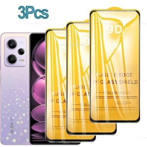 3Pcs 9D HD Screen Protector For Xiaomi Redmi Note 13 Pro Plus 12 Pro Plus 11 Protective Tempered Glass Screen Protectors