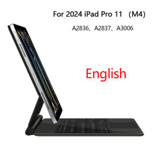 AJIUYU Magic Keyboard Teclado Folio For New iPad Pro 11 inch 2024(M4)Trackpad Backlit Keyboard Floating Magnetic Stand Cover