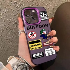 Clown Buffoon Pattern Phone Case For iPhone 15 14 13 12 11 Pro Max XS X XR 7 8 Plus 15 Shockproof Matte Bumper Hard Back Cover