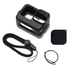 Silicone Case Set for GoPro Hero 12 11 10 9 Black Tempered Glass Screen Protector Protective Film Lens Cap Cover for Go Pro case