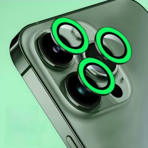 Luminous Ceramic Camera Protector Film For iPhone 11 12 13 14 15 Pro Max 15 Plus 13 12 mini Lens Ring Tempered Glass Glowing Cap