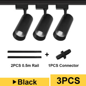 LED Track Light Spotlight AC175-265V 12W 20W 30W 40W Fixture COB Chip For Living Room Kitchen Room Home Store Decoration