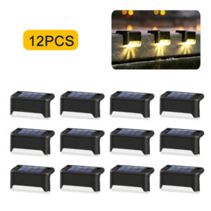 4/8/12pcs LED Solar Step Lamp Outdoor Garden Lights Solar Stair Light Waterproof Fence Lamp Decoration for Patio Path Deck Stair