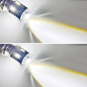 1PCS H4 LED Headlight for Motorcycle H6 BA20D Bulbs White Yellow Hi Low Beam Projector Lens Fog Lamp Scooter Motorbike Headlamp