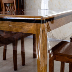 Home Clear Vinyl Tablecloth Protector Waterproof/Oil-Proof Easy Plastic Transparent Sheet Table Cover (Rectangular 48 X 60inch)