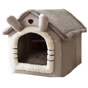 Foldable Pet House Removable Puppy Nest Washable Cat House Soft Pet Sleepping Bed For Extra Small Dogs and Small and Medium Cat