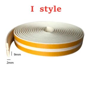 5-10 Meters Door Window Sealing Strip Self Adhesive Dustproof Soundproof Foam Seal Tape Weatherstrip Anti-Collision Rubber Seal