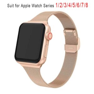 Strap For Apple Watch Band 45mm/41mm 44mm 40mm 49mm Stainless Steel Correa Bracelet Belt IWatch Series 5 4 3 SE 6 7 8 Ultra