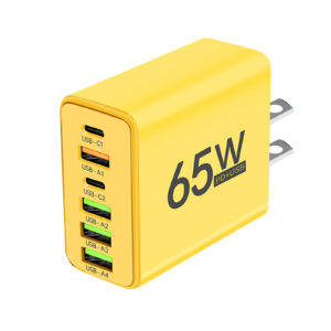 6 Ports USB Type C Charger 65W PD Fast Charging Adapter Quick Charge3.0 For iPhone Samsung Xiaomi Huawei Phone Wall Charger Plug