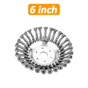 Universal Lawn Mower 6/8 Inch Weed Brush Cutter Head Lawn Mower Head Wire Wheel Brush Disc Garden Trimmer Head Garden Tools