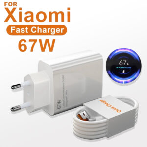 Xiaomi Original 67W USB Super Fast Charger Power Adapter 6A Type-C Cable Quick Charge Applicable to Xiaomi Samsung Huawei