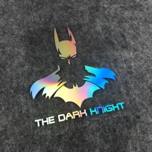 Car Reflective Laser Sticker Window Door Windshield Scratch Cover Waterproof Sticker Cartoon Cool Batmans Bat Sticker Decoration