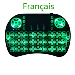 Backlight English Russian French Spanish Portugal Fly Air Mouse 2.4G Touchpad for Android TV Box PC I8 Mini Wireless Keyboard