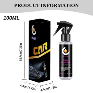 50ml/100ml Metal Wheel Paint Iron Remover Spray Technology Professional Dust Rim Rust Cleaner Auto Detail Chemical Car Cleaning