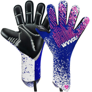 WVVOU Soccer Goalie Gloves Youth Adults, High Performance Goalkeeper Gloves, Breathable Soccer Gloves, 4+3mm Super Grip