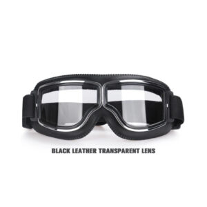 Motorcycle Glasses Windproof Motorcycle Helmet Glasses Sunglasses Retro Universal Folding Leather Retro Motorcycle Accessories