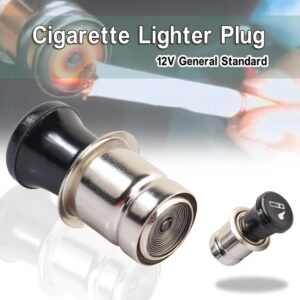 Metal Universal 12V Cigar Lighter Socket Power Plug Outlet for Auto Car Truck – Convenient and Reliable Replacement Piece