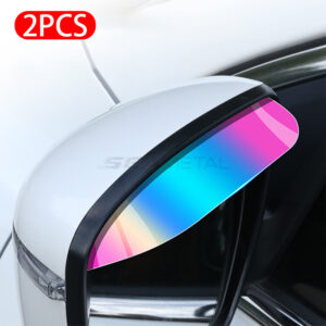 BLALION 2PCS Car Rearview Mirror Rain Eyebrow Rain Shield Universal Rearview Snow Sun Visor Rain Cover Safe Driving Accessories
