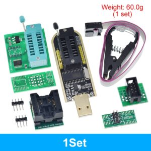 DIYTZT CH341A/CH341B 24 25 Series EEPROM Flash BIOS USB Programmer Module SOIC8 SOP8 Test Clip For EEPROM 93CXX / 25CXX / 24CXX
