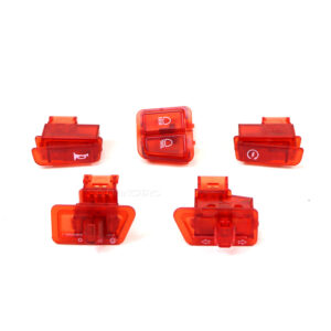 5PCS Modified Switch Motorcycle Start Horn Light Turn Signal Button Connecters for Scooter ATV Moped Accessories