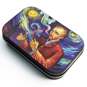 Flip Cap Cigarette Case Rectangle Container Tinplate Box Tobacco Storage Smoking Accessories Jewelry Candy Coin Key Organizer