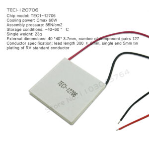 Thermoelectric Cooler Peltier 40*40mm Module Water Cooling CPU&GPU Block Radiator TEC1-12705 TEC1-12706