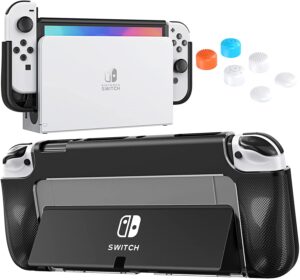 Case for Switch OLED Model, TPU & PC Protective Case Compatible with Nintendo Switch OLED Cover Case