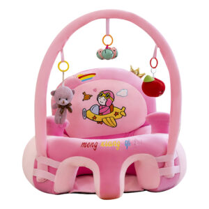 Plush Chair Feeding Seat Skin Puff Baby Feeding Safety Seat Skin Cartoon Plush Learning Sit Chair for Toddler Nest