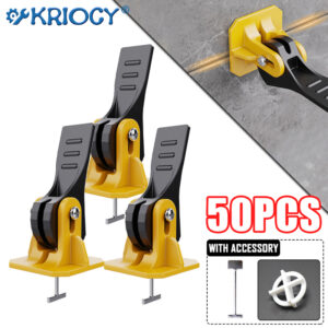 50pcs Tile Leveler Adjuster Construction Tools 1.5mm Plastic Spacers Positioning Artifact Leveler Locator for Flooring Wall Tile