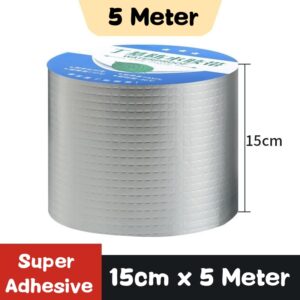 Waterproof Tape High Temperature Resistance Aluminum Foil Thicken Butyl Tape Wall Pool Roof Crack Duct Repair Sealed Self Tape