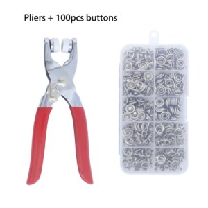 Five-prong Button Installation Tool Snap Tool Kit Metal Snap Ring Belt Fastening Pliers Clamping Tool Kit For Garment Sewing