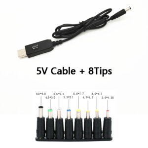USB Power Boost Line DC 5V to DC 9V / 12V Step UP Module USB Converter Adapter Router Cable 2.1×5.5mm Plug