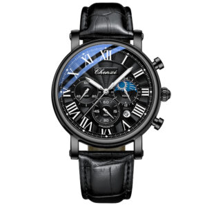 CHENXI Fashion Business Mens Watches Top Luxury Quartz Watch Auto Date Chronograph Men Leather Waterproof Wristwatch