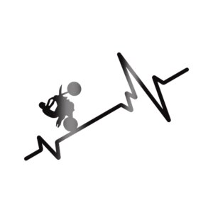 Motorcycle Tires Heartbeat Reflective Creative On Car Stickers And Decals Decoration Funny Motorcycle Stickers Moto Accessories