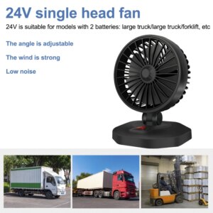 12V 24V Usb Dual Head Car Fan 2 Speeds Adjustable Auto Cooler Air Fan Car Fan Cooling Car Fan Car Accessories Wind Regulation