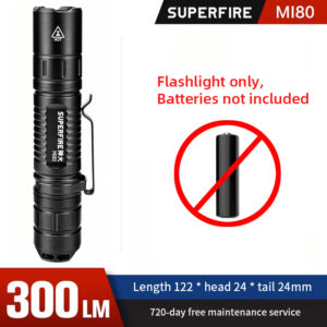 SuperFire MI80 Portable Led Flashlight Super Bright EDC Torch 160M long-range Aluminum alloy Camping Outdoor Fishing Lantern