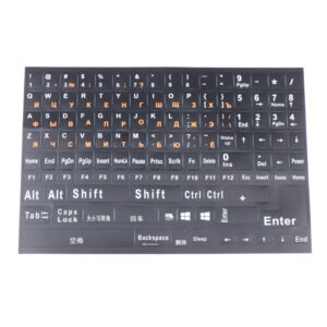 1Pc Full Size Russian Keyboard Stickers Letter Alphabet Layout Sticker Key Stickers For Laptop Desktop PC Keyboard Cover
