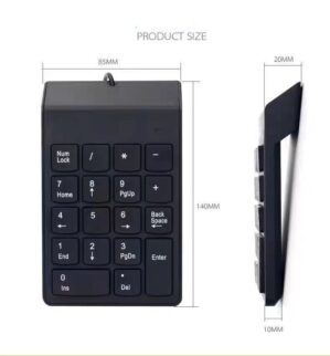 USB Numeric Keypad Wire Numpad Digital 19 Key Mini Keyboard For PC Laptop Notebook Tablets Accounting Number Pad Bank Stocks
