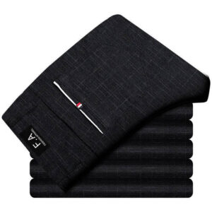Men’s Comfortable Breathable Cotton Casual Pants Men’s Fashion Slim fit Straight Korean style Stretch Black Gray Blue Men’s Pant