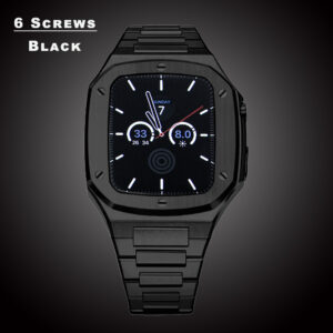 Luxury Modification Mod Kit for Apple Watch 8 7 Case Strap 45mm 44mm Metal Bezel Frame for iwatch Series 6 5 4 SE Accessories