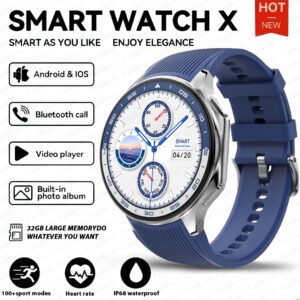 OPPO Watch X AMOLED 32GB Smartwatch Waterproof Men Smart Watch Bluetooth Call Connect Headphones TWS Music 3D UI Mode Video 2024