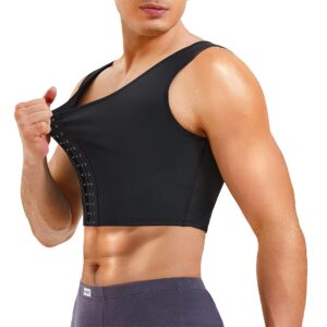 Men’s Faja Compression Corset Vest Slimming Undershirt Male Corset Tank Tops Hide Gynecomastia Chest Binder Tank Top